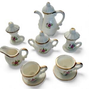 Vintage miniature Top MDSE dollhouse porcelain dish set